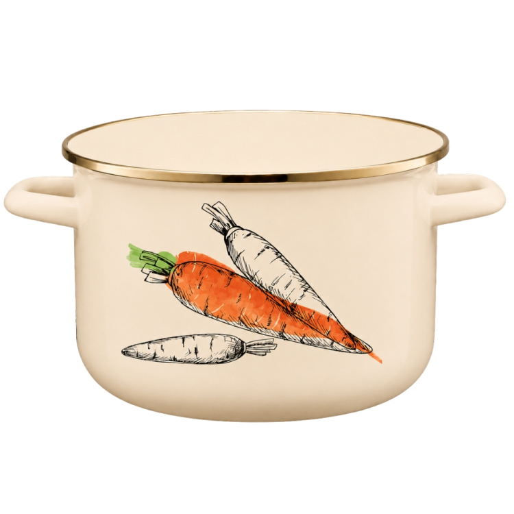 Garnek emaliowany BASSO 26cm/5,8L wzór 3